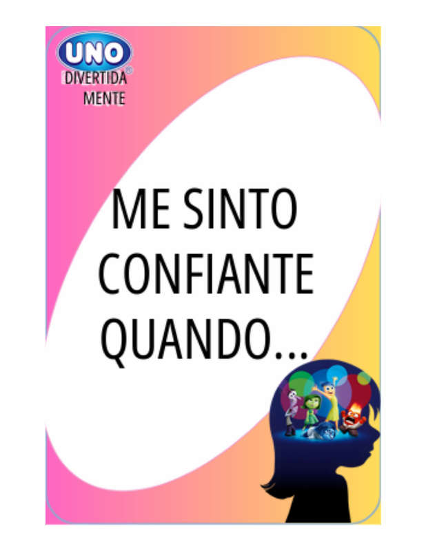 Carta 1 do UNO das Emoções